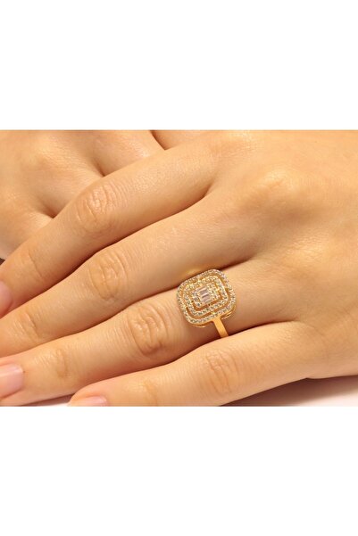 Hakan Güler Kuyumculuk Altın Baget Taşlı Yüzük