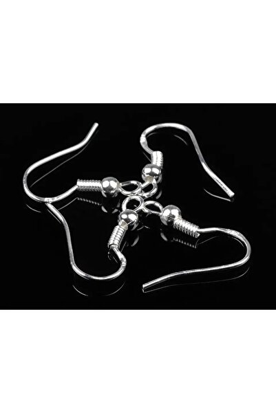 Bijumix Aksesuar 20 Adet (10 Çift) Nikel Kaplama Gümüş Renk Küpe Kancası Küpe...