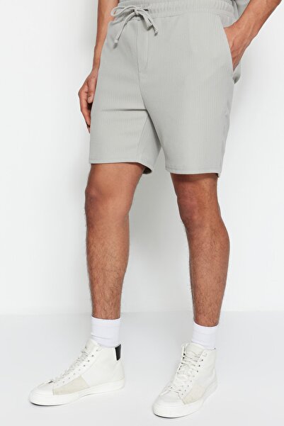 Trendyol Collection Shorts - Grau - Mittlerer Bund