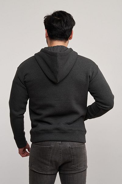 MBEY1989 Ασημί φούτερ Unisex με βαμβακερή κουκούλα με φερμουάρ