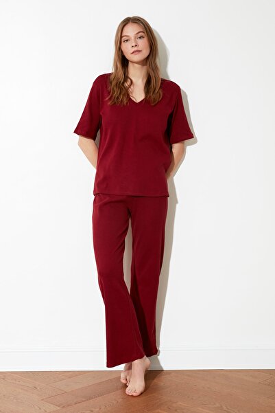 Trendyol Collection Pyjama - Bordeaux - Unifarben