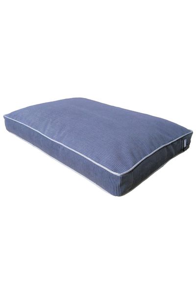 viscopet Luxury Visco Filled Double Sided and Zippered Washable Cat Dog Bed Xl 100x70x10cm-Sea Blue
