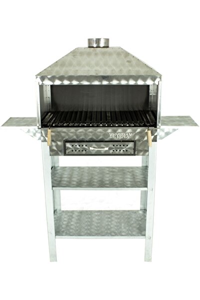 METEHAN MANGAL SOBA Davlumbazlı Bacalı Lama Izgaralı Çekmeceli Kanatlı Krom M...