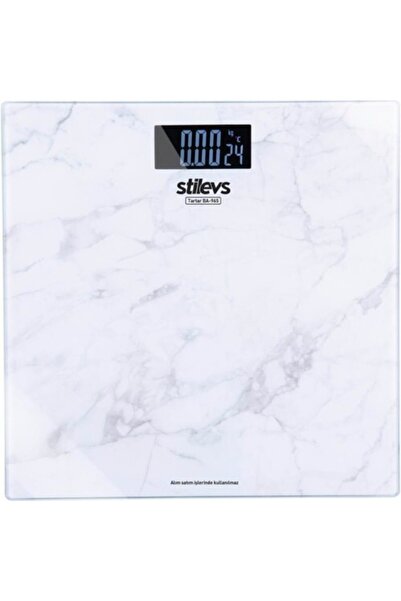 Stilevs Tartar Ba-965 Cam Banyo Baskülü Beyaz