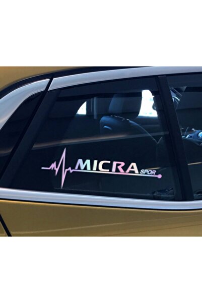 TSC ملصق نافذة جانبية نيسان ميكرا لباب السيارة 20 سم × 7 سم هولو كروما