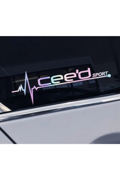 TSC Autocolant pentru geam lateral Kia Ceeds Ușă Auto 20 Cm X 7 Cm Holo-chroma