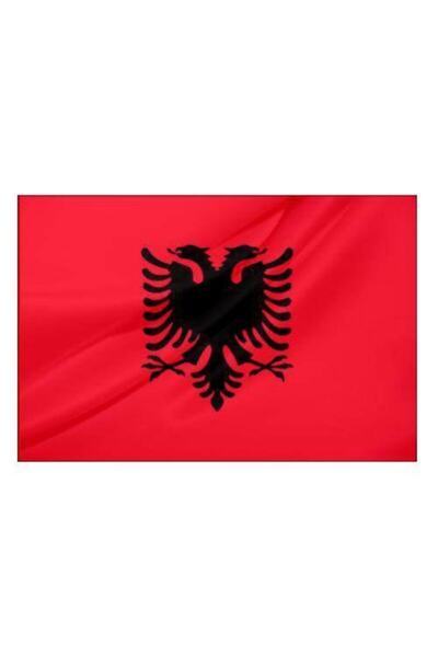 Rekbay Arnavutluk Ülke Bayrağı Parlak Kumaş 100x150cm