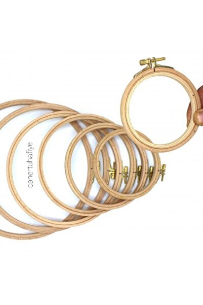 CANER TUHAFİYE 7 Size Wooden Screw Board Embroidery Punch Embroidery Processing Hoop