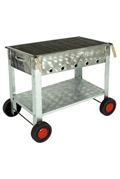 METEHAN MANGAL SOBA Maltız Izgaralı Krom Mangal (4 Tekerlekli) Mth-280