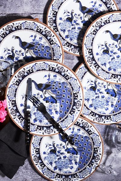 Porselen Diyarı Geisha Pattern Porcelain 6-Piece Serving Plate 26 Cm