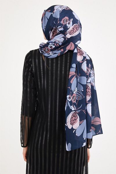 Differenza Σάλι Ορτανσίας Navy Blue