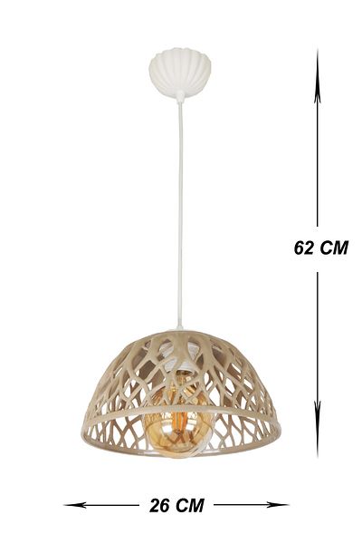 VENON Güven Chandelier Helen Single Case White Brown Chandelier