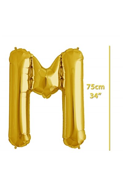 ikm balon بالون حروف فويل مقاس متوسط 75 سم ذهبي M