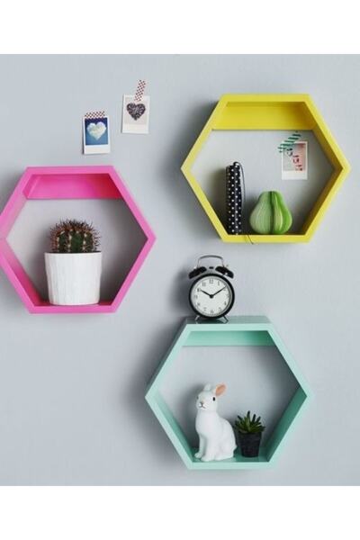 hommy Elegan Petek Lake Duvar Rafı