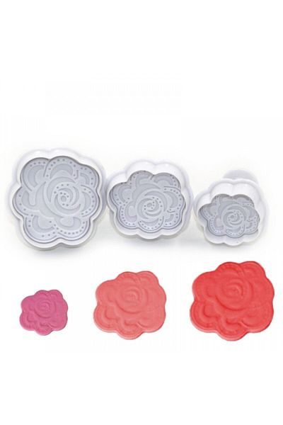 DALKIR GIDA Rose Pressed Snatch 3-Piece Cookie Mold