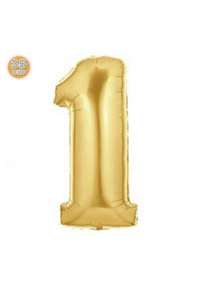 ikm balon Number Balloon Foil Small Size 16 Inch 35 Cm Gold 1
