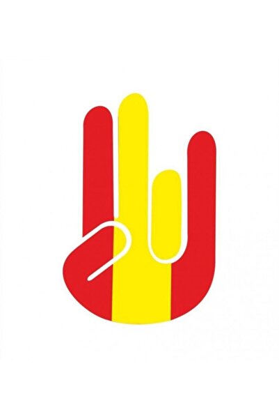 Trend Garaj ملصق يد أصفر أحمر 10 × 7 سم