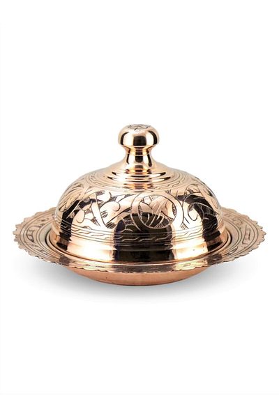 MORYA Copper Handmade Embroidered Lid Pan