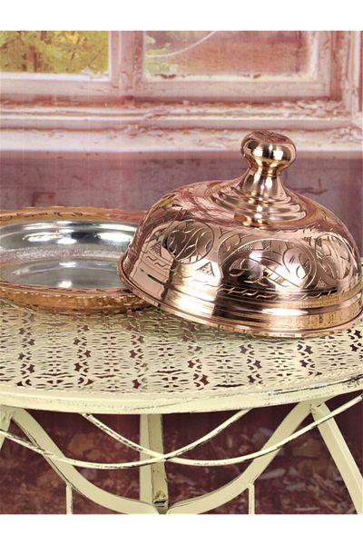 MORYA Copper Handmade Embroidered Lid Pan