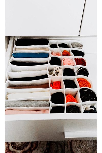 Serstil White 31 Compartment Honeycomb Organizer - Drawer and Cabinet Organizer