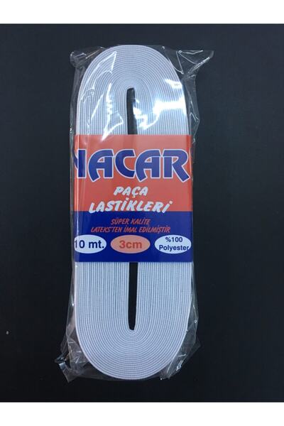 Kayıran terzi malzemeleri Lastik Beyaz 3 Cm.-10 Mt.