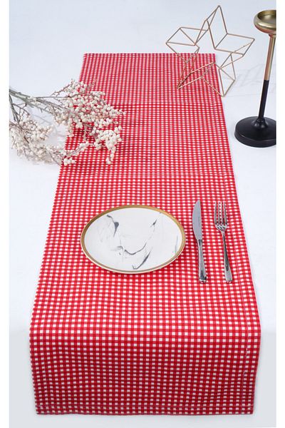 Homaks Runner Red Gingham 120 X 40