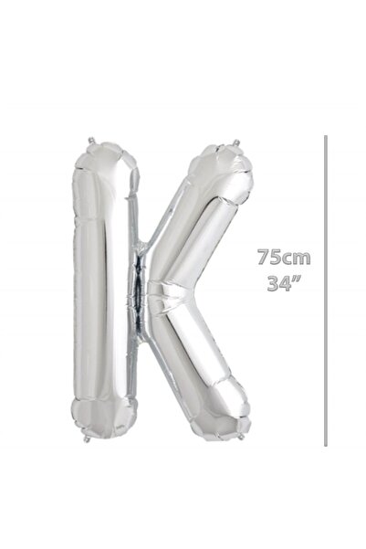 ikm balon رقائق البالون الحرفية متوسطة الحجم 75 سم فضية K