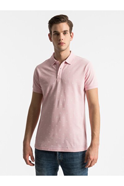Ltb تي شيرت بولو بياقة وردي للرجال 012198426860890000