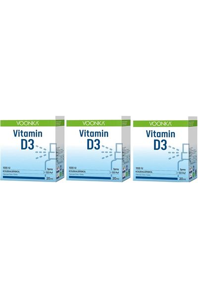 Voonka Vitamin D3 1000 Iu 20 Ml-D3 Support*3 Pieces