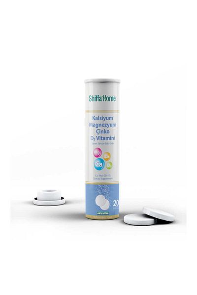 Shiffa Home Vitamin D3 20 Liter Tablet - Calcium, Magnesium, Zinc Heat 22000:2005 Quality Standard