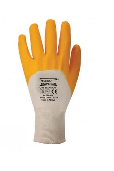 Universal Üniversal Tecno Standart C15 Sarı Nitril Iş Eldiveni (12 Çift ) No:10