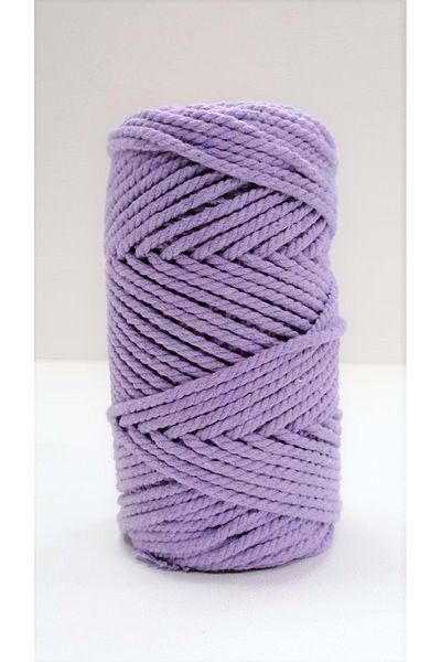 Hobigun Βαμβακερό σχοινί μακραμέ Σάρωση 3 mm 3 Twist 250 gr Λιλά