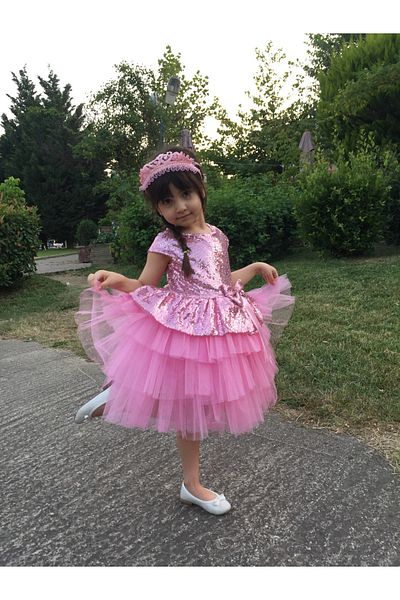 Sevimlice Kids Ziua speciala de zi de nastere Rochie de seara pentru copii Rochie cu paiete