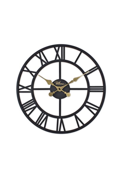 Regal Siyah Ferforje Iskelet Duvar Saati