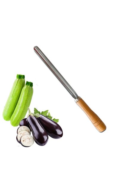 bimbambom Stuffed Zucchini Carver, Wooden Handle Carver