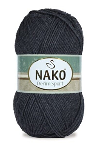 NAKO خيوط الحياكة اليدوية من القطن الأسود Denim Sport 217 100 غرام