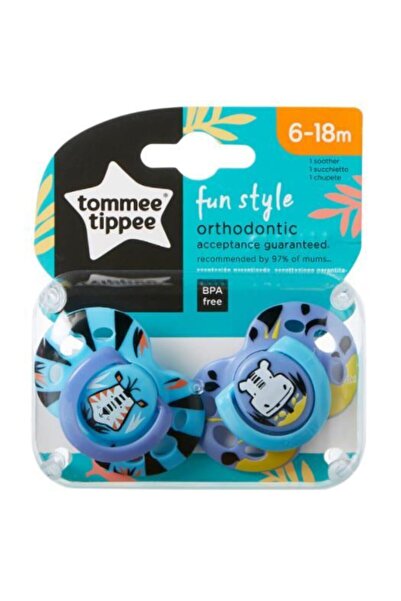 tommee tippee Yalancı Emzik Fun Style Tiger-hipopotam | 6-18 Ay, 2 Adet