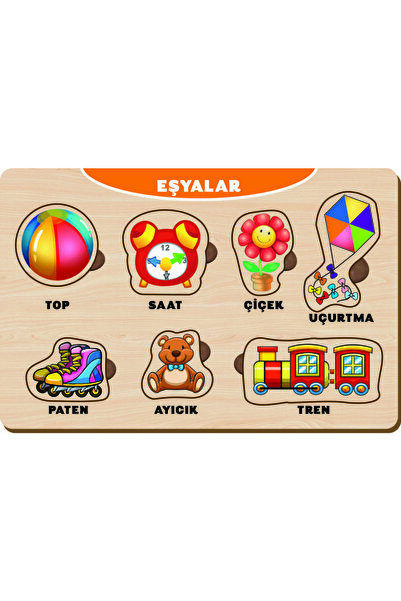 MAKETÇİNİZ Ahşap Bul Tak Eğitici Yapboz Eşyalar
