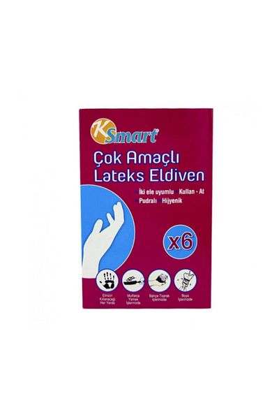 Ksmart قفازات لاتكس 6 قطع