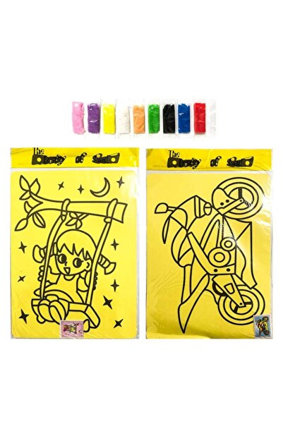 Genel Markalar A4 Boyutunda 5 Adet Kum Boyama Seti, Büyük Boy Kum Boyama Seti