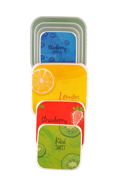 HOBBY LİFE 4-Piece Square Funbox Storage Container