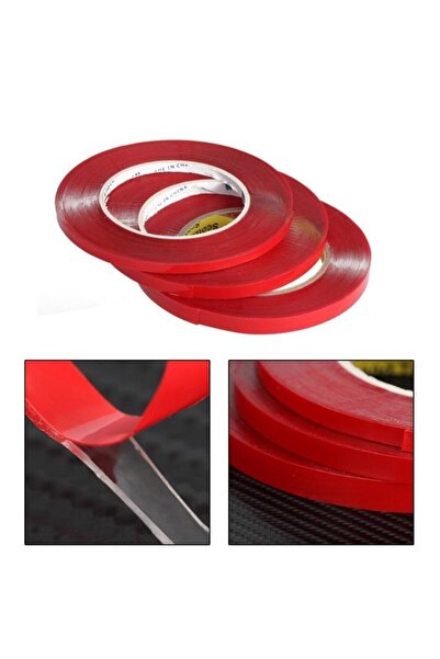 Carmind Çift Taraflı Bant Şeffaf Slikonlu Bant 5 Metre 10mm X 5mt