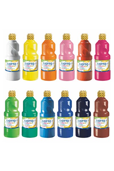 Giotto Tempera Suluboya Yıkanabilir Boya 12 Renk Set 500 Ml.