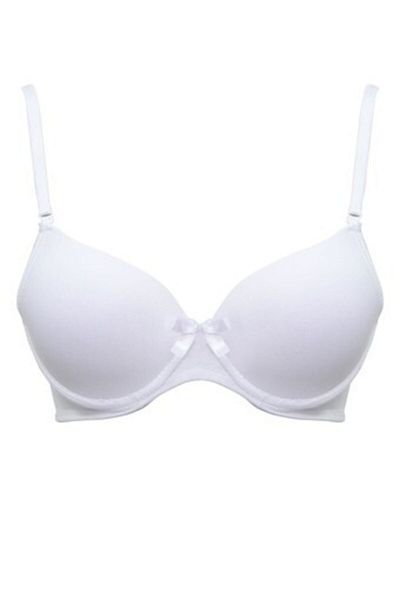 ECEM YILDIZ Unassisted, Non-Padded Silicone Hollow Bra White