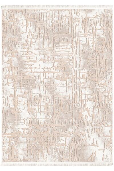 İpek Gaspara Serisi Beyaz Pudra Desenli Halı 14508