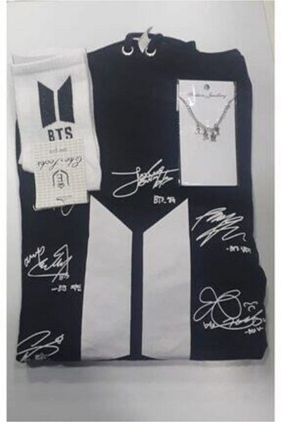 GC GÖKHAN CLUB Bts Унисекс суитчър Bts Колие Чорапи Комбинация