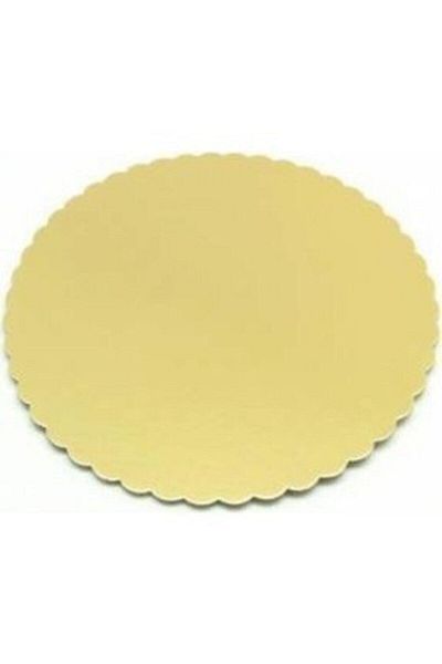 DALKIR GIDA Cake Coaster Gold Wipes Thick 32 Cm - 10 Pieces