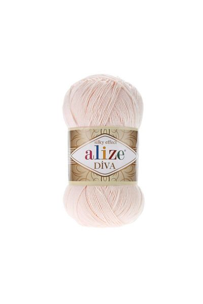 Alize Diva Hand Knitting Rope (Pack of 5) - 382-Powder