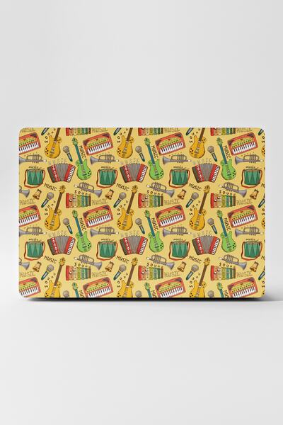 TUGİBU Laptop Covering Notebook Macbook Yellow Musical Instruments Sticker