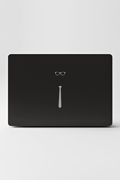 TUGİBU Laptop Sticker Kaplama Notebook Macbook Siyah Gentilman